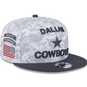 New Era Dallas Cowboys Salute To Service Youth Flatbill Hat SnapBack Camo 2024